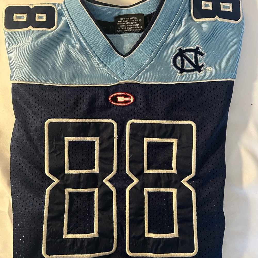 UNC Blue and Navy Jersey- child’s L. Coliseum jersey with stitched numbers/logo